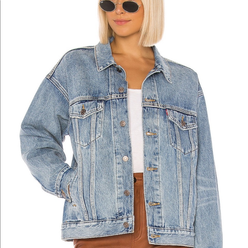 revolve levi’s ex boyfriend trucker jacket
